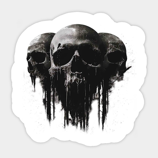 Skull Terror Sticker by Sentinel666